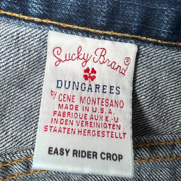 Lucky Brand Shorts Women's 27 Easy Rider Blue Fade Whisker Cut Off Denim Jorts - Picture 7 of 16